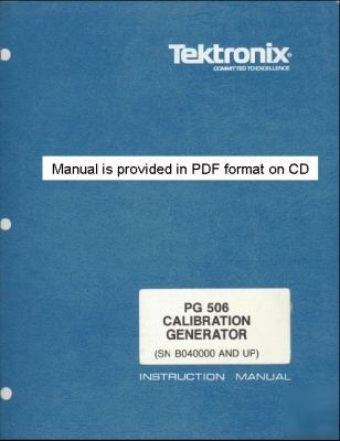 Tek tektronix PG506 PG506 operation & service manual