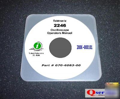 Tektronix tek 2246 oscilloscope operators manual cd