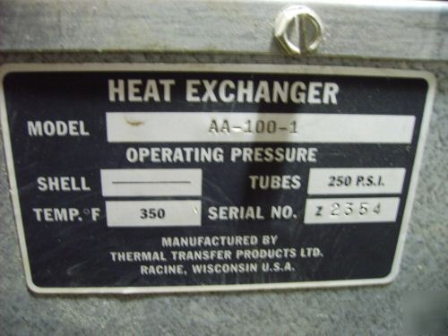 Thermal transfer air compressor heat exchanger 100 cfm