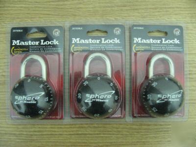 Combination padlock master lock 2075DBLK x 3 pcs set