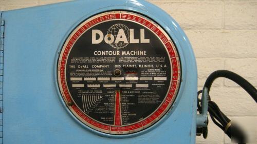 Doall contour machine - vertical band saw 