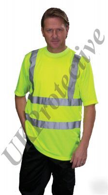 Hi vis viz yellow t-shirt / safety workwear - large