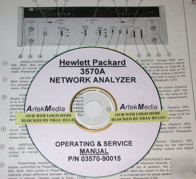 Hp 3570A network analyzer operating & service manual
