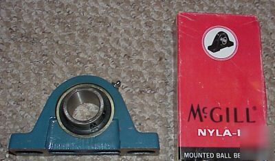 Mb nyla-k mounted ball bearing c-25-1 7/16 shaft mcgill