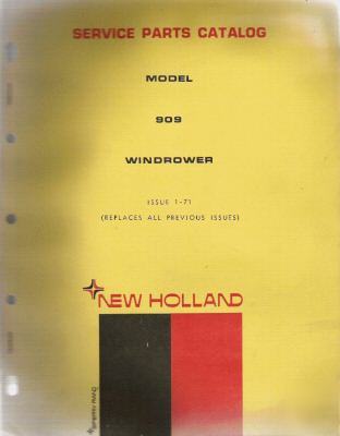New holland service parts catalog for 909 windrower.