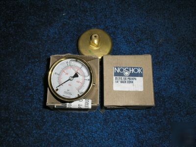 New lot of 3, noshok 0-100 psi(kpa) pressure gauge
