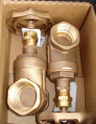 Nib 4 each co 1Â½â€ all bronze gate valves t-113-bhw 