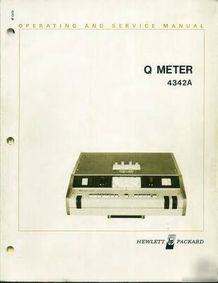 Agilent hp 4342A q meter operation & service manual