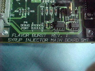 Flavor burst syrup injector control board power supply 