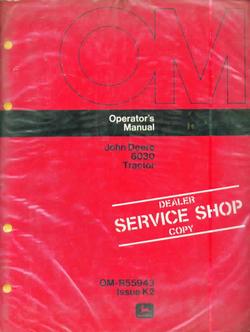 John deere operators manual for 6030 tractor tractors m