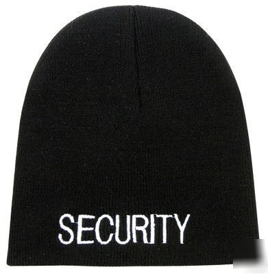 Security watch skull cap black beanie