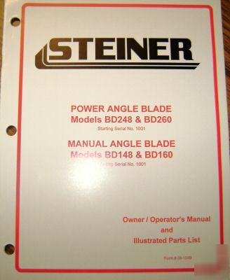 Steiner tractor power angle blade operator's manual 