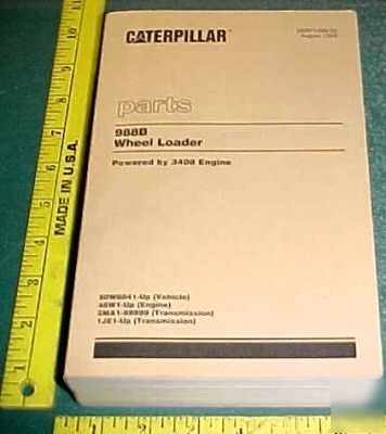 1989 caterpillar 988B wheel loader illus. parts catalog