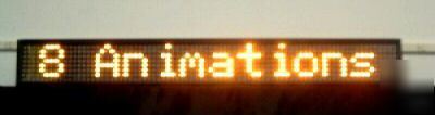 Amber led single line programmable message sign no neon