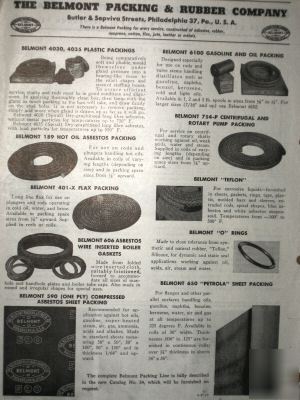 Bellmont packing and rubber co. ad page asbestos