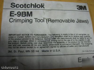 3M crimp tool e-9BM E9BM crimping scotchlok connectors