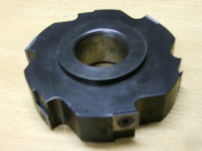 Insert shaper cutter for rabbeting grooving or planing