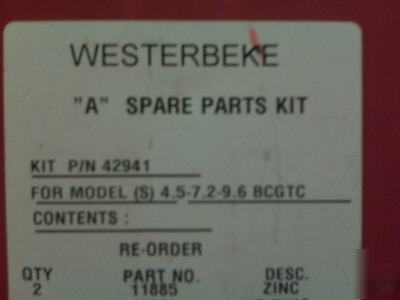 Westerbeke generator spare parts kit