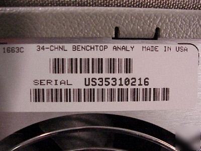 Hp 1663C benchtop logic analyzer 34 channel complete