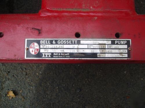 New bell & gossett series 1510 pump