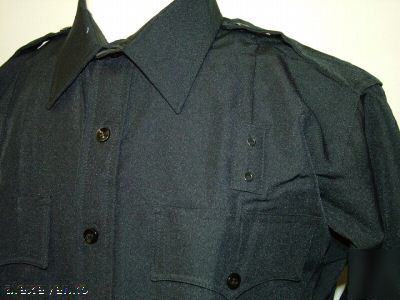 New blue police uniform long sleeve shirt 14/14.5/34 