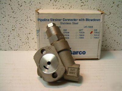 Sarco pipeline strainer connector with blowdown <072N3