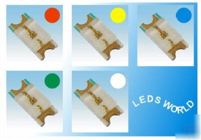 1206 smd led red,yellow,white,blue,green,each 10PCS