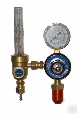 Argon / CO2 bubble flow meter and regulator tig mig
