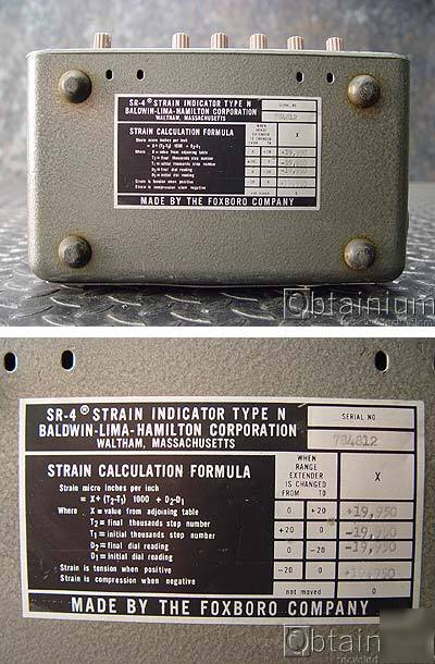 Foxboro sr-4 strain indicator type n 