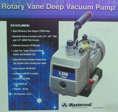 Mastercool hvac rotary vacuum pump