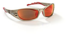 New fuel glasses metallic sand frame, red mirror lens- 