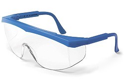 Stratos safety glasses blue frame clear lens