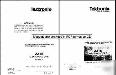 Tek tektronix 2215 service manual and operating manual