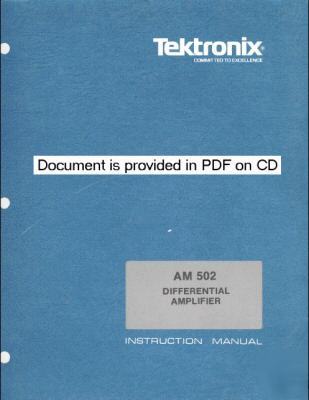 Tek tektronix am 502 AM502 am-502 service / op manual