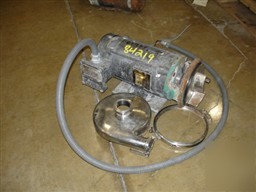 Used: centrifugal pump, 316 stainless steel. 2