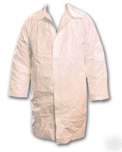 10 disposable lab / warehouse coats size l wharehouse