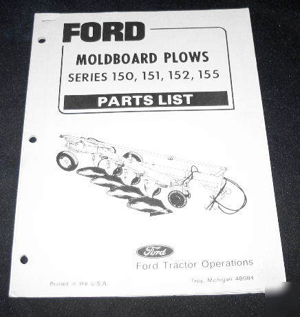 Ford moldboard plows series 150 151 152 155
