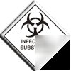 Infectious substance sign-a.vinyl-100X100MM(ha-002-ab)