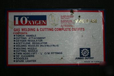 Ioxygen gas welding & cutting outfits vmcw-22