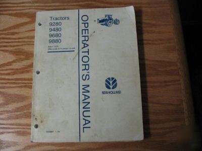 New holland 9280 to 9880 tractor operators manual