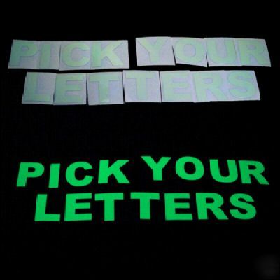 Pick 4 glow in the dark letters/numbers 3-1/2