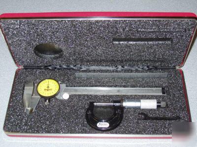 Starrett slide dial caliper & micrometer & case-metric
