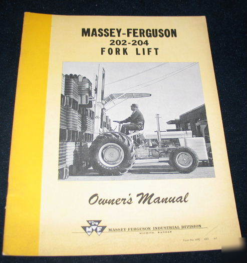 Massey ferguson 202 204 fork lift