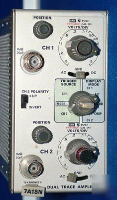 7A18N dual trace amplifier plug in 616
