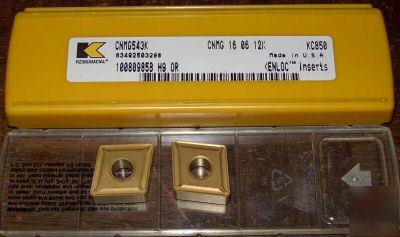 2 kennametal enlok cutting inserts CNMG543K KC850