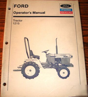 Ford 1215 tractor operator's manual book