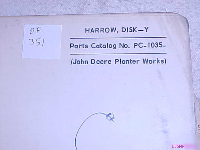 John deere y disk harrows parts catalog