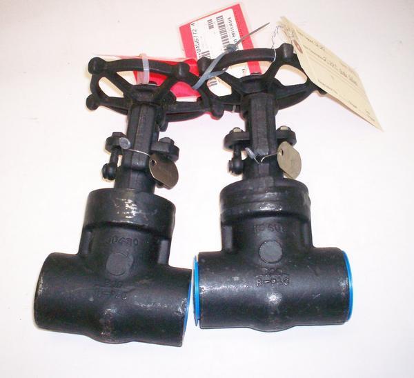 New lot 2 globe valves forged steel class 800 rp&c 