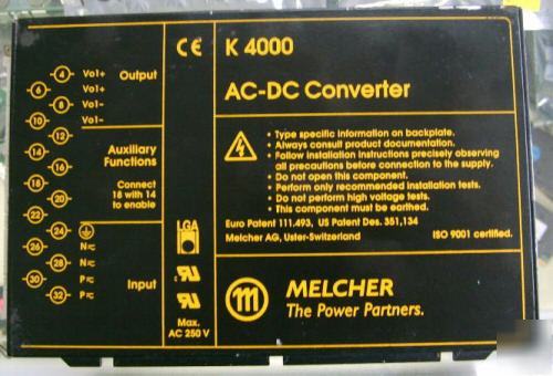 Power one/melcher LK4000 12 volts dc @ 12 amps