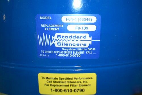 Stoddard F64-4 filter silencers 4â€ mpt 